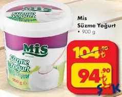 MİS SÜZME YOĞURT 900 GR fiyat ve kampanya bilgisi